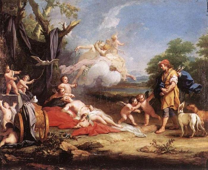 Jacopo Amigoni Venus and Adonis oil painting image